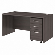 STUDIO C 60W X 30D OFFICE DESK WITH MOBILE FILE CABINET: STORM GRAY <FONT COLOR=GREEN>-FREE SHIPPING-</FONT>