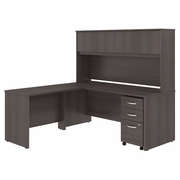STUDIO C 72W X 30D L SHAPED DESK WITH HUTCH, MOBILE FILE CABINET AND 42W RETURN. <FONT COLOR=GREEN>-FREE SHIPPING-</FONT> STUDIO C 72W X 30D L SHAPED DESK WITH HUTCH, MOBILE FILE CABINET AND 42W RETURN. <FONT COLOR=GREEN>-FREE SHIPPING-</FONT>
