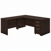 STUDIO C 72W X 30D L SHAPED DESK WITH MOBILE FILE CABINET AND 42W RETURN: BLACK WALNUT <FONT COLOR=GREEN>-FREE SHIPPING-</FONT> STUDIO C 72W X 30D L SHAPED DESK WITH MOBILE FILE CABINET AND 42W RETURN: BLACK WALNUT <FONT COLOR=GREEN>-FREE SHIPPING-</FONT>