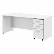 STUDIO C 72W X 30D OFFICE DESK WITH MOBILE FILE CABINET.  <FONT COLOR=GREEN>-FREE SHIPPING-</FONT>