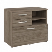 STUDIO C OFFICE STORAGE CABINET WITH DRAWERS AND SHELVES: MODERN HICKORY  <FONT COLOR=GREEN>-FREE SHIPPING-</FONT>