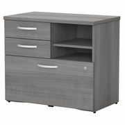 STUDIO C OFFICE STORAGE CABINET WITH DRAWERS AND SHELVES: PLATINUM GRAY <FONT COLOR=GREEN>-FREE SHIPPING-</FONT>