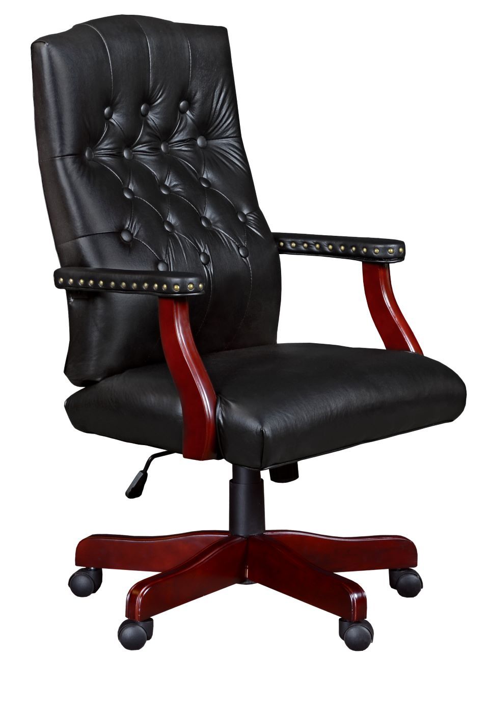 Swivel Chair In Black Vinyl #EH-9040BK. Swivel Chair In Black Vinyl #EH-9040BK.