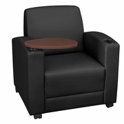 TABLET ARM CHAIR- BLACK/JAVA <FONT COLOR=GREEN>-FREE SHIPPING-</FONT>