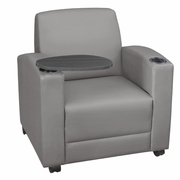 TABLET ARM CHAIR- GREY/ASH GREY <FONT COLOR=GREEN>-FREE SHIPPING-</FONT>