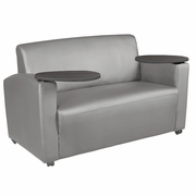 TABLET ARM LOVESEAT- GREY/ASH GREY <FONT COLOR=GREEN>-FREE SHIPPING-</FONT>