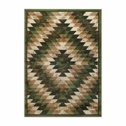TEAGAN COLLECTION SOUTHWESTERN 5' X 7' GREEN AREA RUG - OLEFIN RUG WITH JUTE BACKING - ENTRYWAY, LIVING ROOM, BEDROOM <font color=green>FREE SHIPPING!</font>