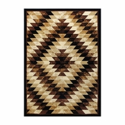 TEAGAN COLLECTION SOUTHWESTERN 6' X 9' BROWN AREA RUG - OLEFIN RUG WITH JUTE BACKING - ENTRYWAY, LIVING ROOM, BEDROOM <font color=green>FREE SHIPPING!</font>