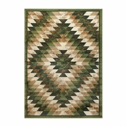 TEAGAN COLLECTION SOUTHWESTERN 6' X 9' GREEN AREA RUG - OLEFIN RUG WITH JUTE BACKING - ENTRYWAY, LIVING ROOM, BEDROOM: <font color=green>FREE SHIPPING!</font>