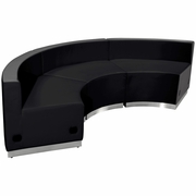 TOUGH ENOUGH ALON SERIES BLACK LEATHERSOFT RECEPTION CONFIGURATION, 3 PIECES <font color=green>FREE SHIPPING!</font>