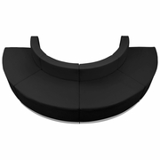 TOUGH ENOUGH ALON SERIES BLACK LEATHERSOFT RECEPTION CONFIGURATION, 4 PIECES <font color=green>FREE SHIPPING!</font>