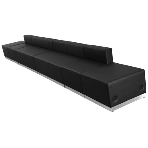 TOUGH ENOUGH ALON SERIES BLACK LEATHERSOFT RECEPTION CONFIGURATION, 6 PIECES <font color=green>FREE SHIPPING!</font>