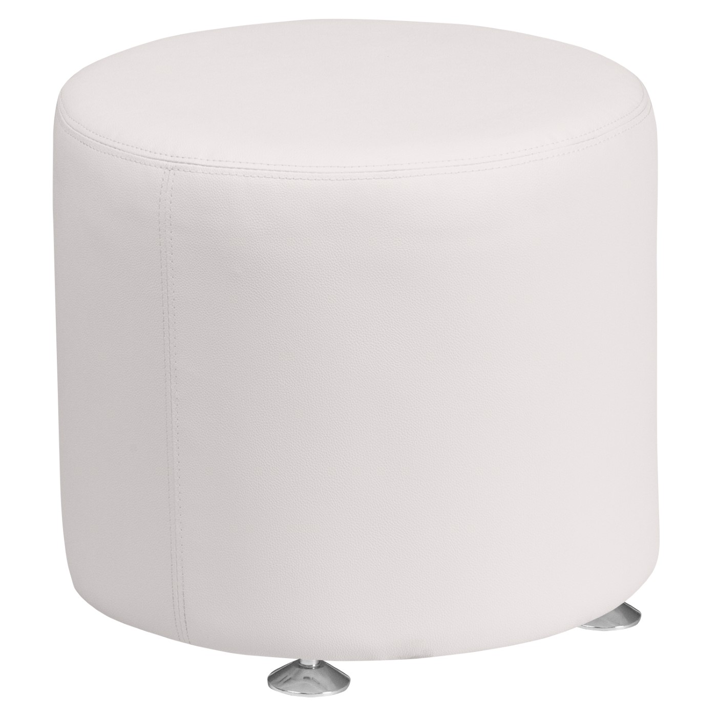TOUGH ENOUGH ALON SERIES MELROSE WHITE LEATHERSOFT 18'' ROUND OTTOMAN <font color=green>FREE SHIPPING!</font> TOUGH ENOUGH ALON SERIES MELROSE WHITE LEATHERSOFT 18'' ROUND OTTOMAN <font color=green>FREE SHIPPING!</font>