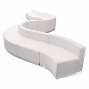 TOUGH ENOUGH ALON SERIES MELROSE WHITE LEATHERSOFT RECEPTION CONFIGURATION, 10 PIECES <font color=green>FREE SHIPPING!</font>