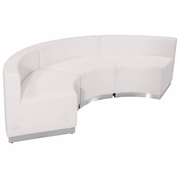 TOUGH ENOUGH ALON SERIES MELROSE WHITE LEATHERSOFT RECEPTION CONFIGURATION, 3 PIECES <font color=green>FREE SHIPPING!</font>