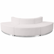 TOUGH ENOUGH ALON SERIES MELROSE WHITE LEATHERSOFT RECEPTION CONFIGURATION, 3 PIECES <font color=green>FREE SHIPPING!</font>