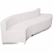 TOUGH ENOUGH ALON SERIES MELROSE WHITE LEATHERSOFT RECEPTION CONFIGURATION, 3 PIECES <font color=green>FREE SHIPPING!</font>
