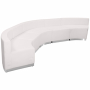 TOUGH ENOUGH ALON SERIES MELROSE WHITE LEATHERSOFT RECEPTION CONFIGURATION, 5 PIECES <font color=green>FREE SHIPPING!</font>