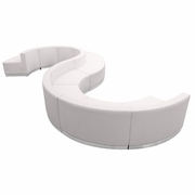 TOUGH ENOUGH ALON SERIES MELROSE WHITE LEATHERSOFT RECEPTION CONFIGURATION, 9 PIECES <font color=green>FREE SHIPPING!</font>