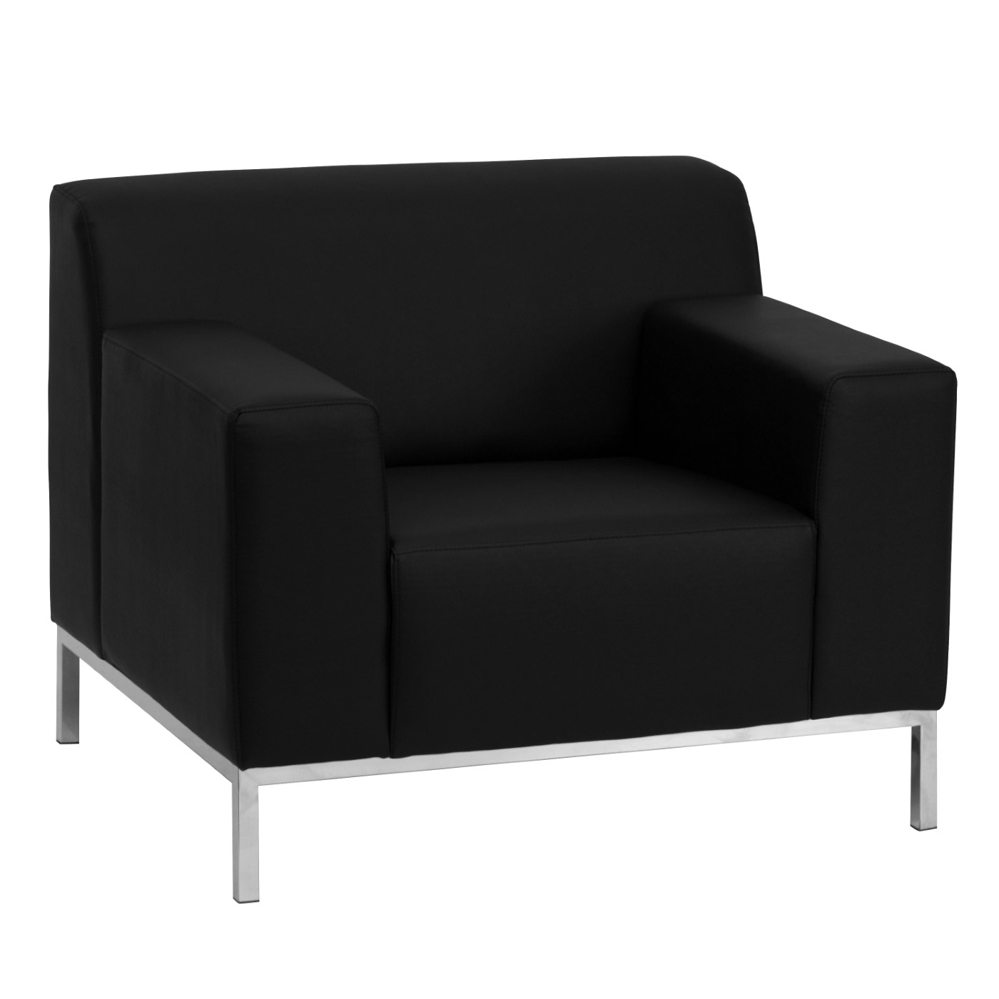 TOUGH ENOUGH DEFINITY SERIES CONTEMPORARY BLACK LEATHERSOFT CHAIR WITH STAINLESS STEEL FRAME: <font color=green>FREE SHIPPING!</font> TOUGH ENOUGH DEFINITY SERIES CONTEMPORARY BLACK LEATHERSOFT CHAIR WITH STAINLESS STEEL FRAME: <font color=green>FREE SHIPPING!</font>