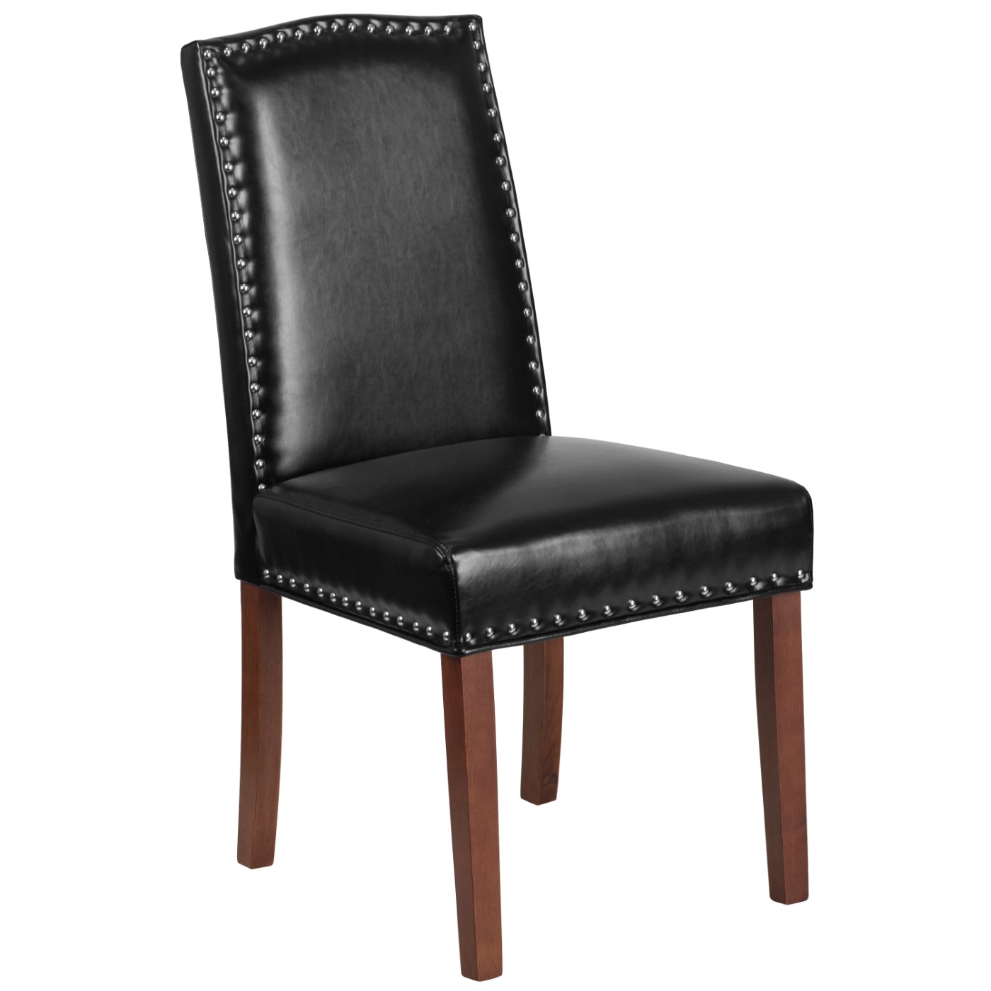 TOUGH ENOUGH HAMPTON HILL SERIES BLACK LEATHERSOFT PARSONS CHAIR WITH SILVER ACCENT NAIL TRIM: <font color=green>FREE SHIPPING!</font> TOUGH ENOUGH HAMPTON HILL SERIES BLACK LEATHERSOFT PARSONS CHAIR WITH SILVER ACCENT NAIL TRIM: <font color=green>FREE SHIPPING!</font>