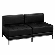 TOUGH ENOUGH IMAGINATION SERIES BLACK LEATHERSOFT LOUNGE SET, 2 PIECES <font color=green>FREE SHIPPING!</font>