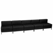 TOUGH ENOUGH IMAGINATION SERIES BLACK LEATHERSOFT LOUNGE SET, 5 PIECES <font color=green>FREE SHIPPING!</font>