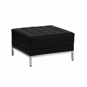 TOUGH ENOUGH IMAGINATION SERIES BLACK LEATHERSOFT OTTOMAN: <font color=green>FREE SHIPPING!</font>
