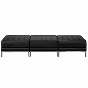 TOUGH ENOUGH IMAGINATION SERIES BLACK LEATHERSOFT THREE SEAT BENCH: <font color=green>FREE SHIPPING!</font>