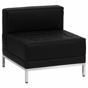 TOUGH ENOUGH IMAGINATION SERIES CONTEMPORARY BLACK LEATHERSOFT MIDDLE CHAIR: <font color=green>FREE SHIPPING!</font>
