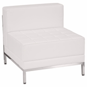 TOUGH ENOUGH IMAGINATION SERIES CONTEMPORARY MELROSE WHITE LEATHERSOFT MIDDLE CHAIR: <font color=green>FREE SHIPPING!</font>