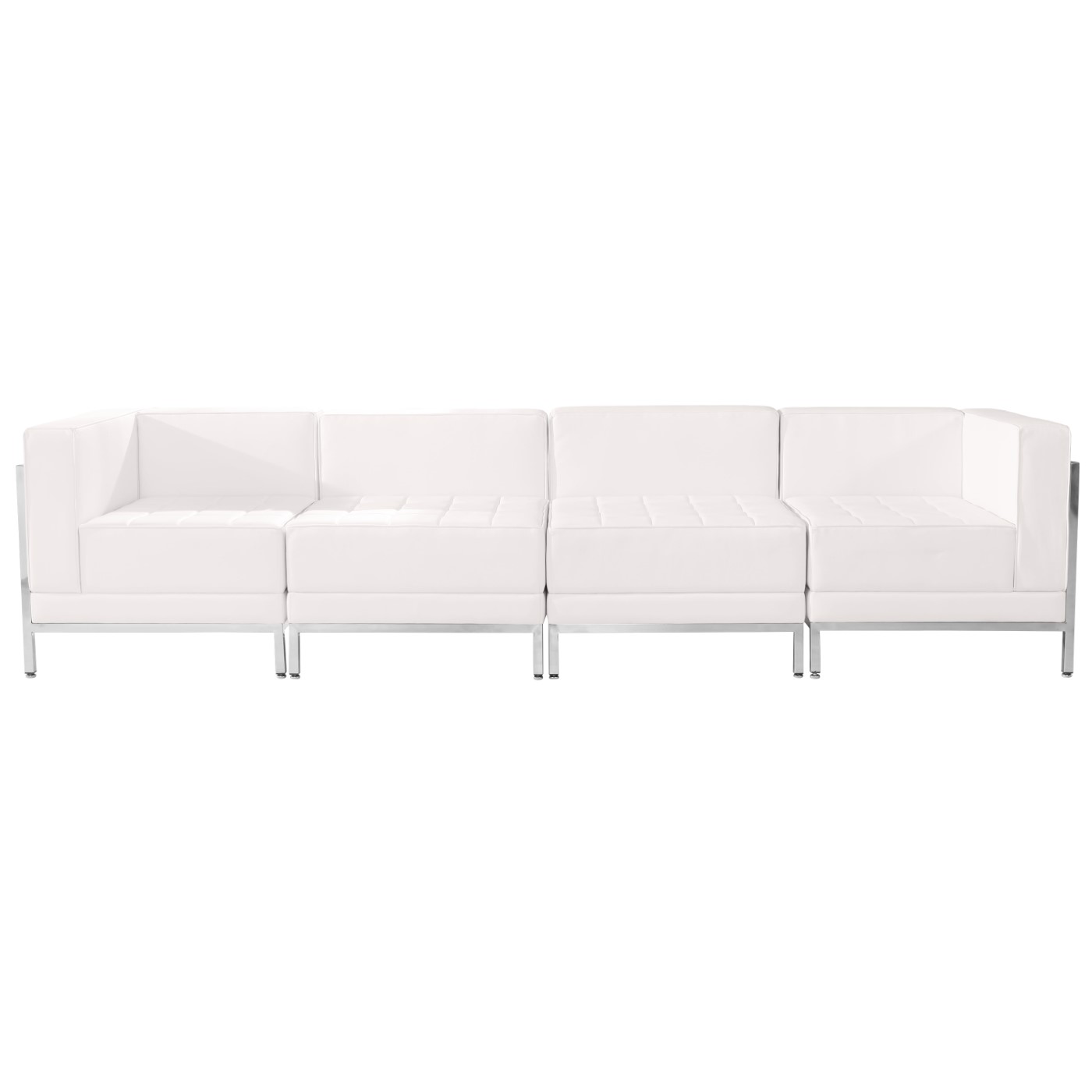 TOUGH ENOUGH IMAGINATION SERIES MELROSE WHITE LEATHERSOFT 4 PIECE LOUNGE SET <font color=green>FREE SHIPPING!</font> TOUGH ENOUGH IMAGINATION SERIES MELROSE WHITE LEATHERSOFT 4 PIECE LOUNGE SET <font color=green>FREE SHIPPING!</font>