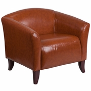 TOUGH ENOUGH IMPERIAL SERIES COGNAC LEATHERSOFT CHAIR <font color=green>FREE SHIPPING!</font>