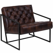 TOUGH ENOUGH MADISON SERIES BOMBER JACKET LEATHERSOFT TUFTED LOUNGE CHAIR <font color=green>FREE SHIPPING!</font>
