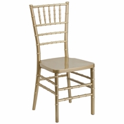 TOUGH ENOUGH PREMIUM SERIES GOLD RESIN STACKING CHIAVARI CHAIR: <font color=green>FREE SHIPPING!</font>