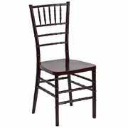 TOUGH ENOUGH PREMIUM SERIES MAHOGANY RESIN STACKING CHIAVARI CHAIR: <font color=green>FREE SHIPPING!</font>