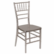 TOUGH ENOUGH PREMIUM SERIES PEWTER RESIN STACKING CHIAVARI CHAIR: <font color=green>FREE SHIPPING!</font>