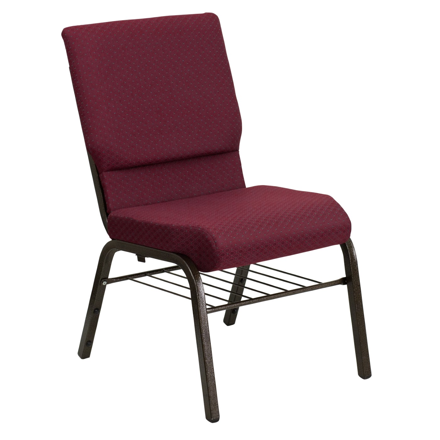 TOUGH ENOUGH SERIES 18.5''W CHURCH CHAIR IN BURGUNDY PATTERNED FABRIC WITH BOOK RACK - GOLD VEIN FRAME: <font color=green>FREE SHIPPING!</font> TOUGH ENOUGH SERIES 18.5''W CHURCH CHAIR IN BURGUNDY PATTERNED FABRIC WITH BOOK RACK - GOLD VEIN FRAME: <font color=green>FREE SHIPPING!</font>