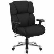 TOUGH ENOUGH SERIES 24/7 INTENSIVE USE BIG & TALL 400 LB. RATED BLACK FABRIC EXECUTIVE ERGONOMIC OFFICE CHAIR WITH LUMBAR KNOB: <font color=green>FREE SHIPPING!</font>