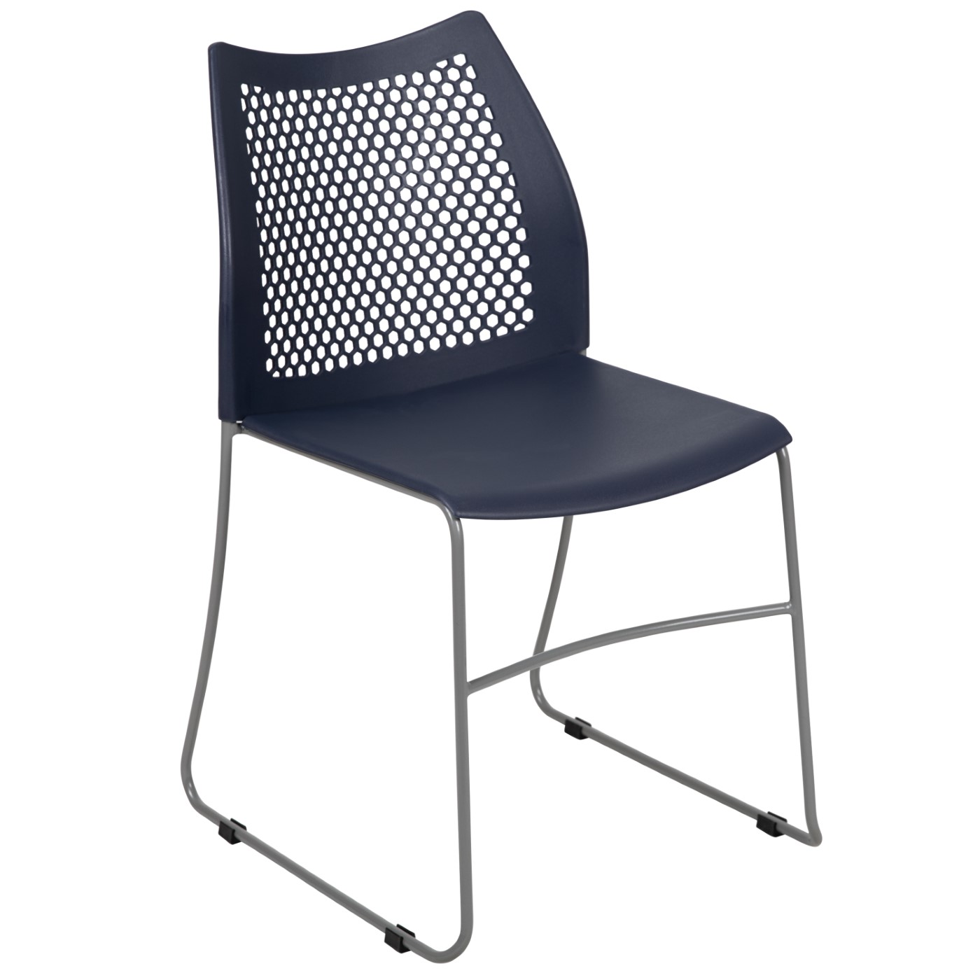 TOUGH ENOUGH SERIES 661 LB. CAPACITY NAVY STACK CHAIR WITH AIR-VENT BACK AND GRAY POWDER COATED SLED BASE <font color=green>FREE SHIPPING!</font> TOUGH ENOUGH SERIES 661 LB. CAPACITY NAVY STACK CHAIR WITH AIR-VENT BACK AND GRAY POWDER COATED SLED BASE <font color=green>FREE SHIPPING!</font>