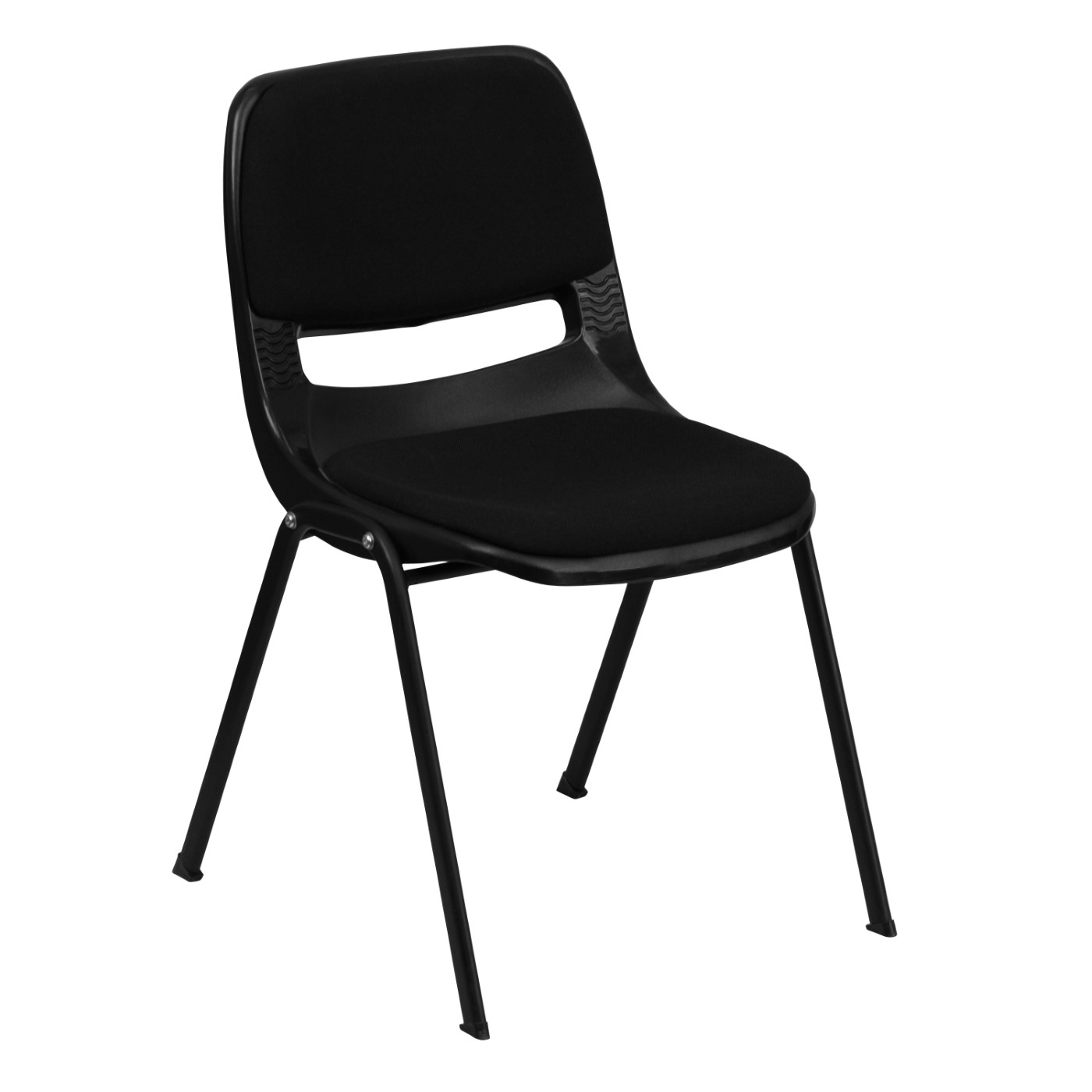 TOUGH ENOUGH SERIES 880 LB. CAPACITY BLACK PADDED ERGONOMIC SHELL STACK CHAIR WITH BLACK FRAME: <font color=green>FREE SHIPPING!</font> TOUGH ENOUGH SERIES 880 LB. CAPACITY BLACK PADDED ERGONOMIC SHELL STACK CHAIR WITH BLACK FRAME: <font color=green>FREE SHIPPING!</font>