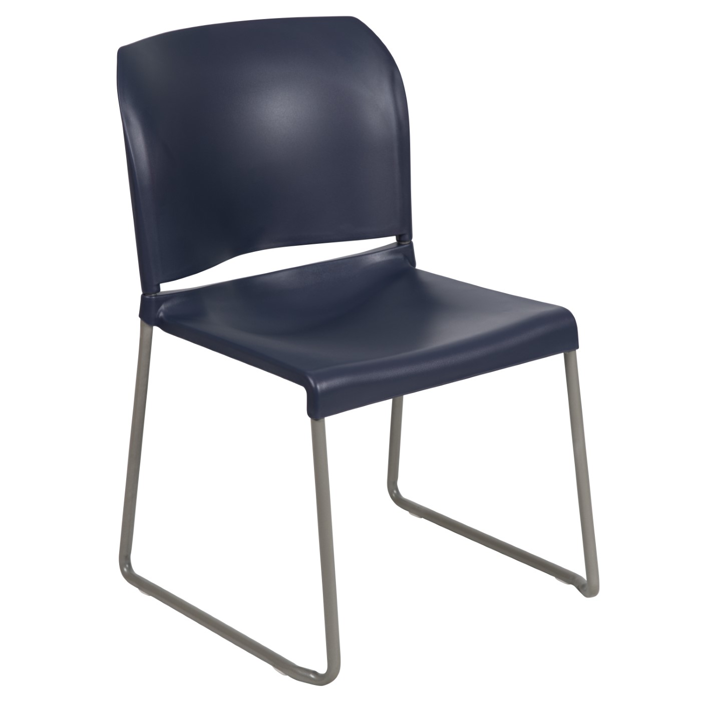 TOUGH ENOUGH SERIES 880 LB. CAPACITY NAVY FULL BACK CONTOURED STACK CHAIR WITH GRAY POWDER COATED SLED BASE <font color=green>FREE SHIPPING!</font> TOUGH ENOUGH SERIES 880 LB. CAPACITY NAVY FULL BACK CONTOURED STACK CHAIR WITH GRAY POWDER COATED SLED BASE <font color=green>FREE SHIPPING!</font>