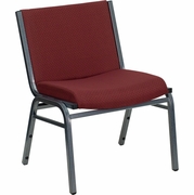 TOUGH ENOUGH SERIES BIG & TALL 1000 LB. RATED BURGUNDY FABRIC STACK CHAIR: <font color=green>FREE SHIPPING!</font>