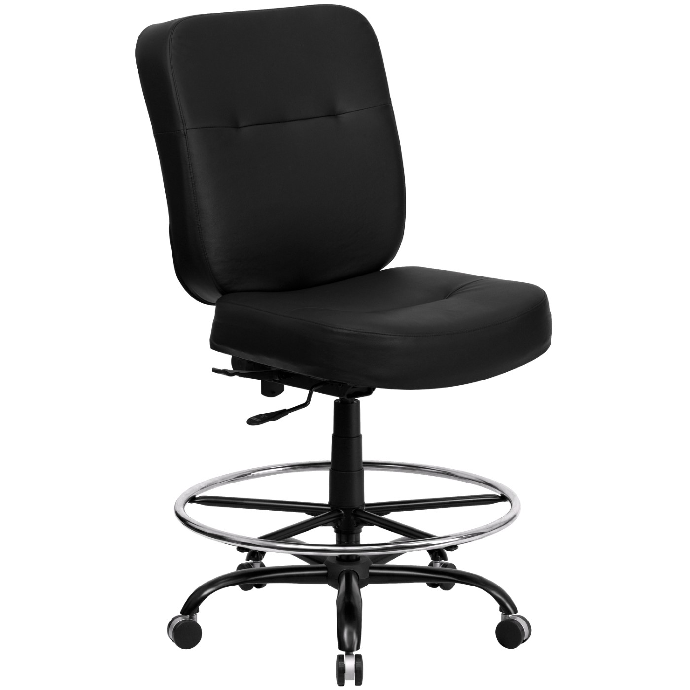 TOUGH ENOUGH SERIES BIG & TALL 400 LB. RATED BLACK LEATHERSOFT ERGONOMIC DRAFTING CHAIR: <font color=green>FREE SHIPPING!</font> TOUGH ENOUGH SERIES BIG & TALL 400 LB. RATED BLACK LEATHERSOFT ERGONOMIC DRAFTING CHAIR: <font color=green>FREE SHIPPING!</font>