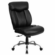 TOUGH ENOUGH SERIES BIG & TALL 400 LB. RATED BLACK LEATHERSOFT EXECUTIVE ERGONOMIC OFFICE CHAIR WITH FULL HEADREST: <font color=green>FREE SHIPPING!</font>
