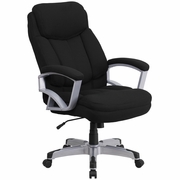 TOUGH ENOUGH SERIES BIG & TALL 500 LB. RATED BLACK FABRIC EXECUTIVE SWIVEL ERGONOMIC OFFICE CHAIR WITH ARMS: <font color=green>FREE SHIPPING!</font>