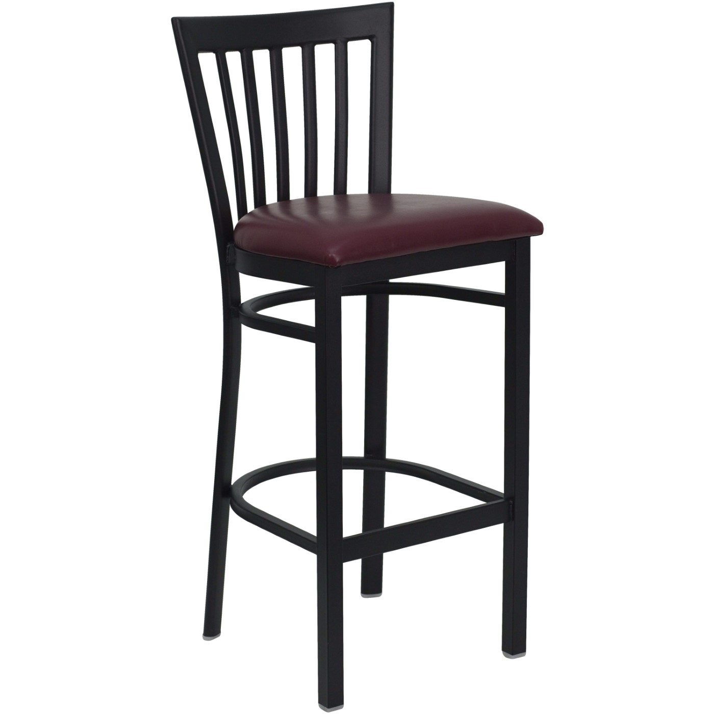 TOUGH ENOUGH SERIES BLACK SCHOOL HOUSE BACK METAL RESTAURANT BARSTOOL - BURGUNDY VINYL SEAT <font color=green>FREE SHIPPING!</font> TOUGH ENOUGH SERIES BLACK SCHOOL HOUSE BACK METAL RESTAURANT BARSTOOL - BURGUNDY VINYL SEAT <font color=green>FREE SHIPPING!</font>