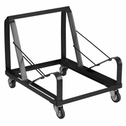 TOUGH ENOUGH SERIES BLACK STEEL SLED BASE STACK CHAIR DOLLY <font color=green>FREE SHIPPING!</font>