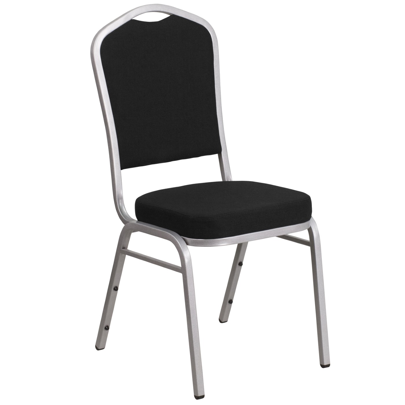 TOUGH ENOUGH SERIES CROWN BACK STACKING BANQUET CHAIR IN BLACK FABRIC - SILVER FRAME <font color=green>FREE SHIPPING!</font> TOUGH ENOUGH SERIES CROWN BACK STACKING BANQUET CHAIR IN BLACK FABRIC - SILVER FRAME <font color=green>FREE SHIPPING!</font>