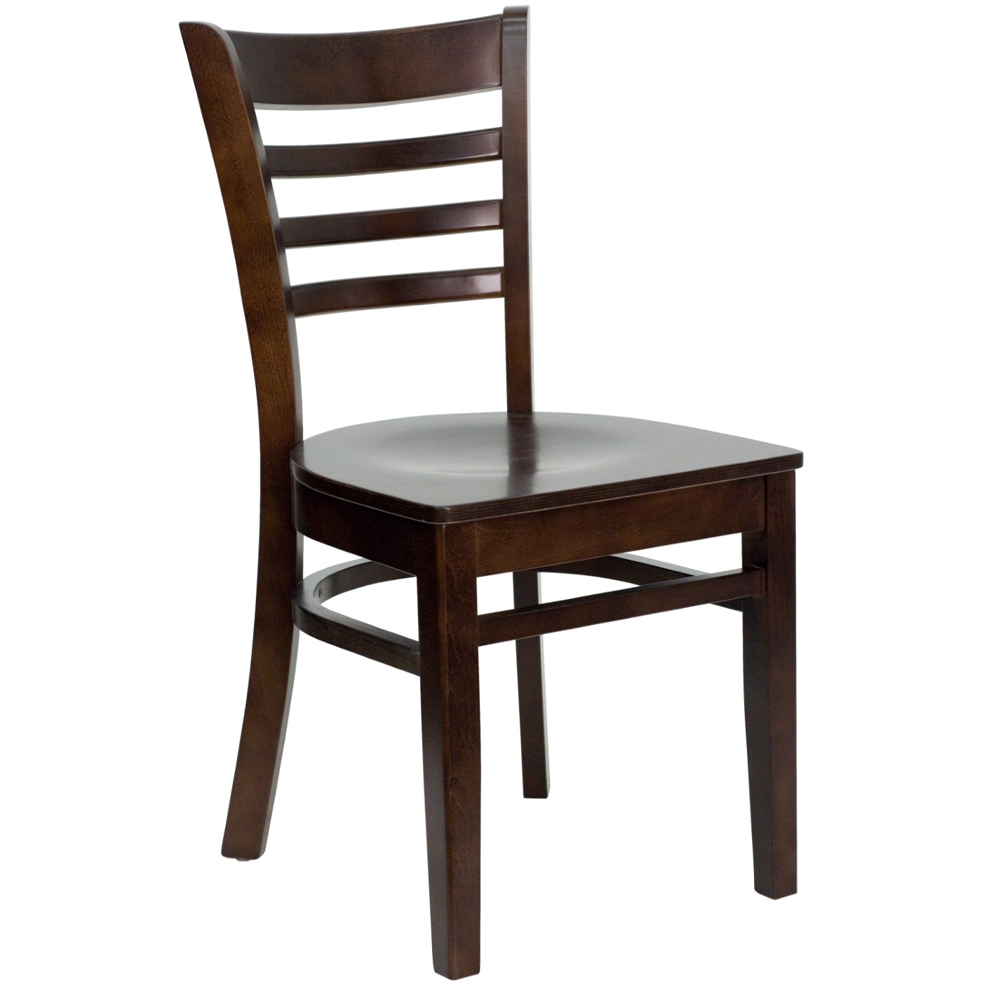 TOUGH ENOUGH SERIES LADDER BACK WALNUT WOOD RESTAURANT CHAIR: <font color=green>FREE SHIPPING!</font> TOUGH ENOUGH SERIES LADDER BACK WALNUT WOOD RESTAURANT CHAIR: <font color=green>FREE SHIPPING!</font>